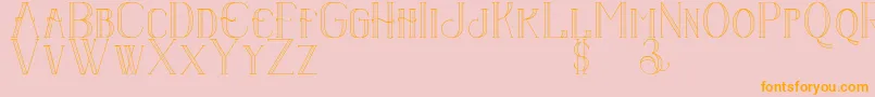 Senandungmalam Font – Orange Fonts on Pink Background