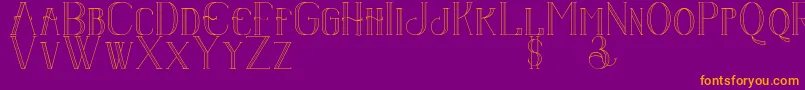 Senandungmalam Font – Orange Fonts on Purple Background