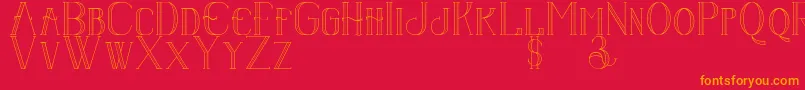 Senandungmalam Font – Orange Fonts on Red Background