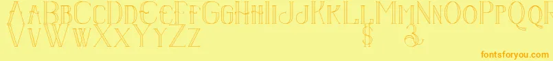 Senandungmalam Font – Orange Fonts on Yellow Background