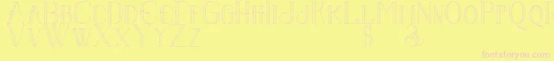Senandungmalam Font – Pink Fonts on Yellow Background