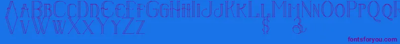 Шрифт Senandungmalam – фиолетовые шрифты на синем фоне