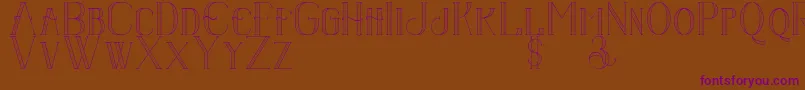 Senandungmalam Font – Purple Fonts on Brown Background