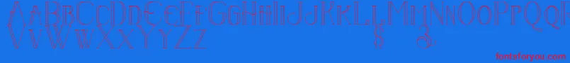 Senandungmalam Font – Red Fonts on Blue Background