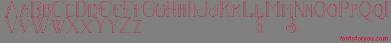 Senandungmalam Font – Red Fonts on Gray Background