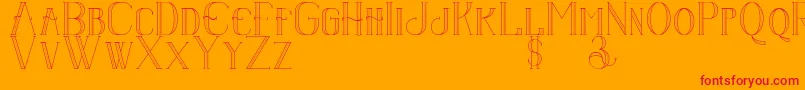 Senandungmalam Font – Red Fonts on Orange Background