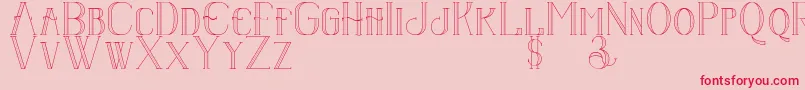 Senandungmalam Font – Red Fonts on Pink Background