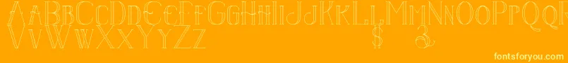 Senandungmalam Font – Yellow Fonts on Orange Background