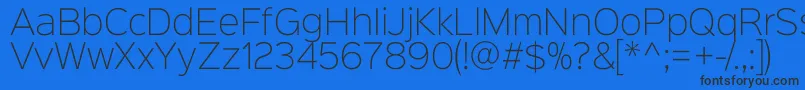Sinkinsans200xlight Font – Black Fonts on Blue Background