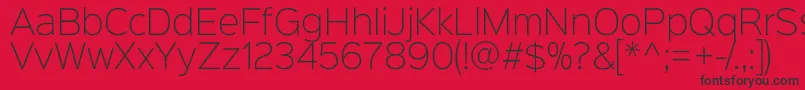 Sinkinsans200xlight Font – Black Fonts on Red Background