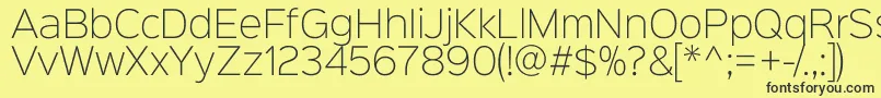 Sinkinsans200xlight Font – Black Fonts on Yellow Background