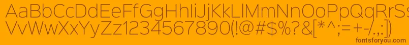 Sinkinsans200xlight Font – Brown Fonts on Orange Background