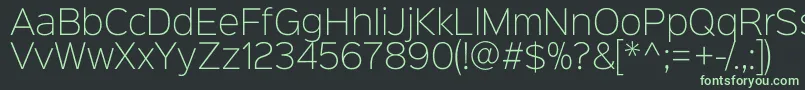 Sinkinsans200xlight-Schriftart – Grüne Schriften auf schwarzem Hintergrund