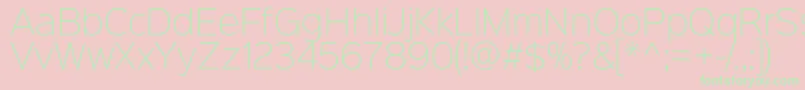 Sinkinsans200xlight Font – Green Fonts on Pink Background