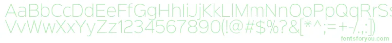 Sinkinsans200xlight Font – Green Fonts on White Background
