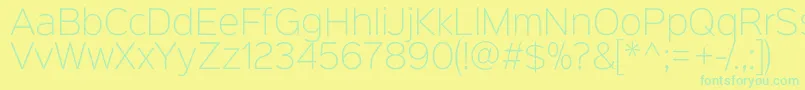 Sinkinsans200xlight Font – Green Fonts on Yellow Background