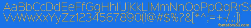 Sinkinsans200xlight Font – Orange Fonts on Blue Background