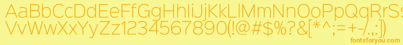 Sinkinsans200xlight Font – Orange Fonts on Yellow Background