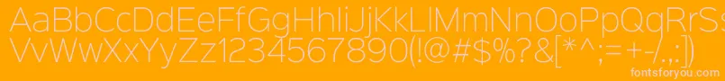 Sinkinsans200xlight Font – Pink Fonts on Orange Background