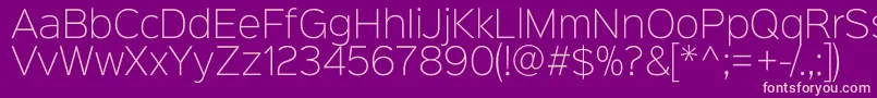 Sinkinsans200xlight Font – Pink Fonts on Purple Background