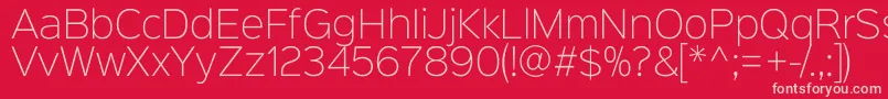 fuente Sinkinsans200xlight – Fuentes Rosadas Sobre Fondo Rojo