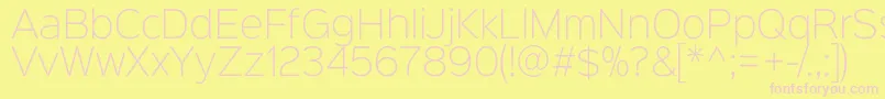 Sinkinsans200xlight Font – Pink Fonts on Yellow Background