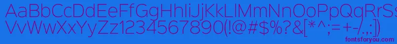 Sinkinsans200xlight Font – Purple Fonts on Blue Background