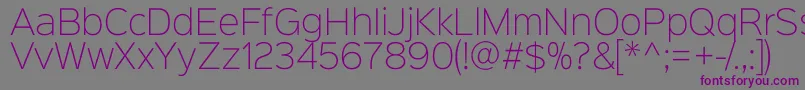 Sinkinsans200xlight Font – Purple Fonts on Gray Background