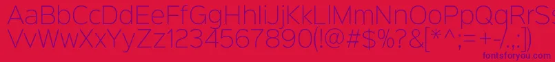 フォントSinkinsans200xlight – 赤い背景に紫のフォント