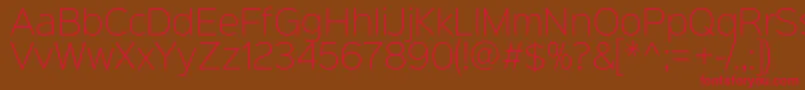 Шрифт Sinkinsans200xlight – красные шрифты на коричневом фоне
