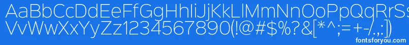 Sinkinsans200xlight Font – White Fonts on Blue Background