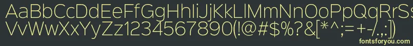 Sinkinsans200xlight Font – Yellow Fonts on Black Background