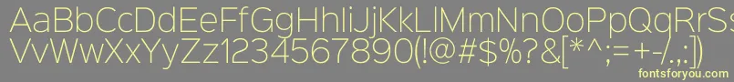 Sinkinsans200xlight Font – Yellow Fonts on Gray Background