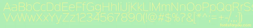 Sinkinsans200xlight Font – Yellow Fonts on Green Background