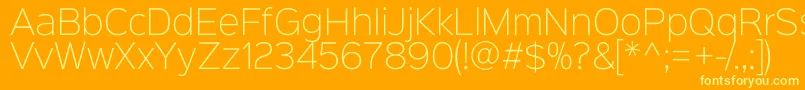 Sinkinsans200xlight Font – Yellow Fonts on Orange Background
