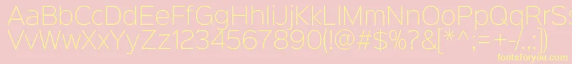 Sinkinsans200xlight Font – Yellow Fonts on Pink Background