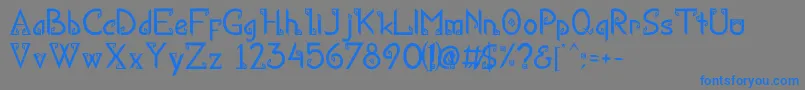 KanaRegular Font – Blue Fonts on Gray Background