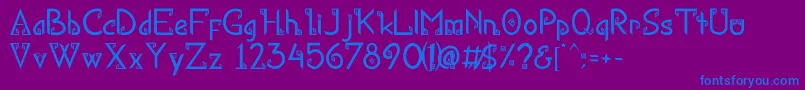 KanaRegular-Schriftart – Blaue Schriften auf violettem Hintergrund