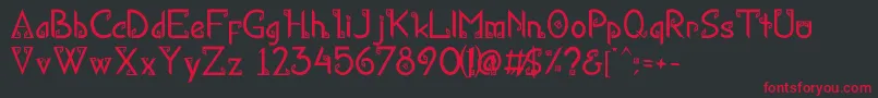 KanaRegular Font – Red Fonts on Black Background