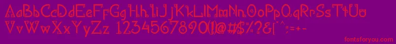 Police KanaRegular – polices rouges sur fond violet