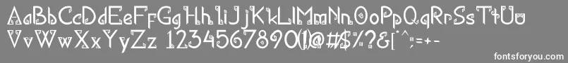 KanaRegular Font – White Fonts on Gray Background