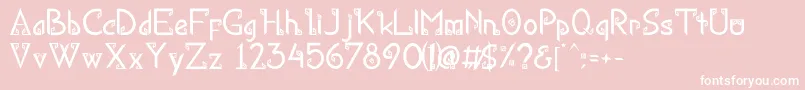 フォントKanaRegular – ピンクの背景に白い文字