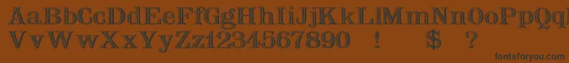 Nauertwd Font – Black Fonts on Brown Background