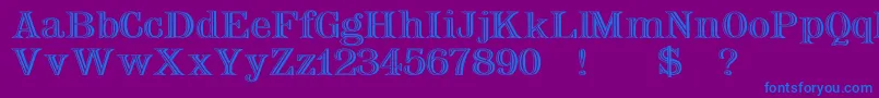 Nauertwd Font – Blue Fonts on Purple Background