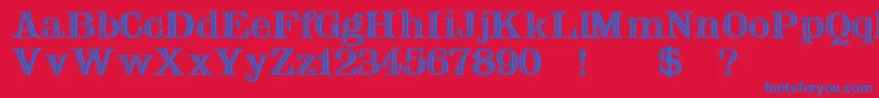 フォントNauertwd – 赤い背景に青い文字