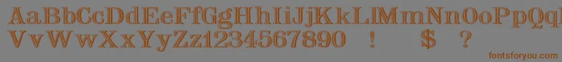 Nauertwd Font – Brown Fonts on Gray Background