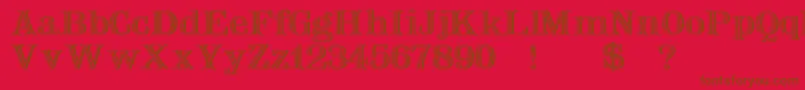 Nauertwd Font – Brown Fonts on Red Background