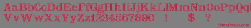 Nauertwd Font – Red Fonts on Gray Background
