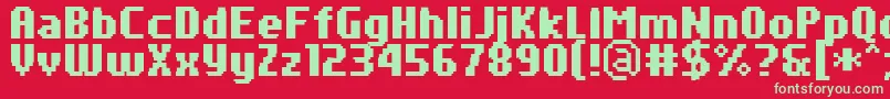 PfTempestaSevenCondensedBold Font – Green Fonts on Red Background
