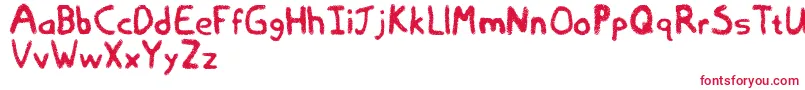 EmptyTrash-Schriftart – Rote Schriften auf weißem Hintergrund